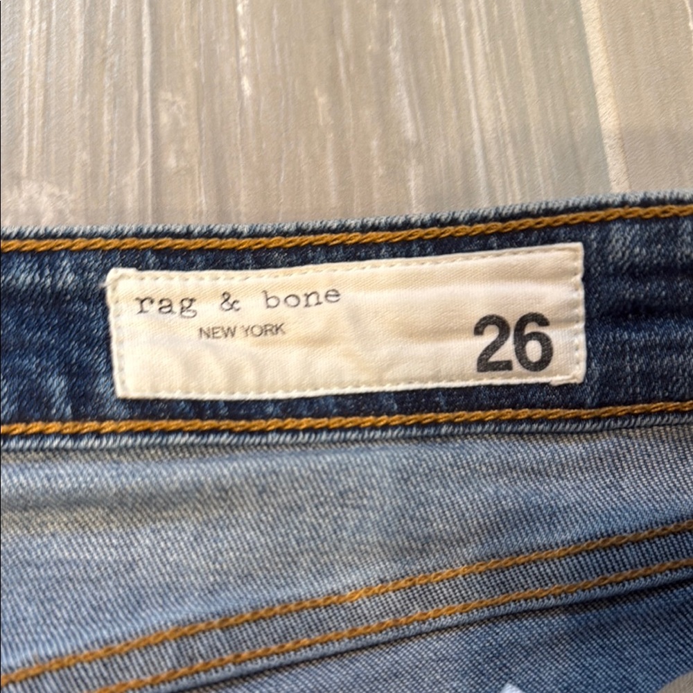 Rag & Bone Cate mid rise skinny Blue Jeans, size 26 - Picture 6 of 9